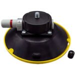 6" VACUUM CUP, BLACK MOUNT, 3/8-16 X 1/4" STUD