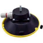 6ﬂ VACUUM CUP, BLACK ALUM MOUNT, 1/4-20 X 3/4ﬂ STUD